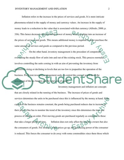 Inventory & Inflation