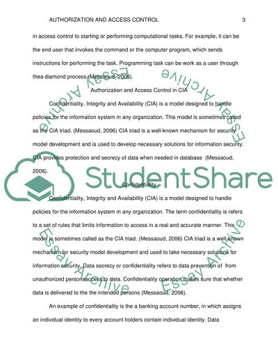 Authorization and Access Control