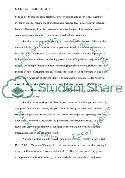 Social Entrepreneurship