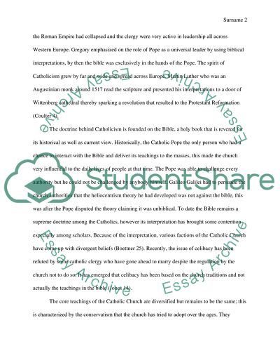 The Contemporary View of Catholicism