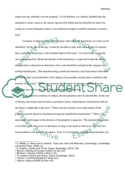 Law of Trusts - Re Adams and the Kensington Vestry