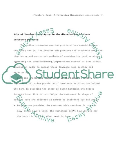 Peoples Bank: A Marketing Management case study