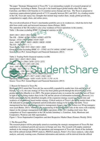 Strategic Management of Tesco Plc
