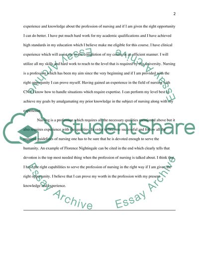 Why I want to be in the nursing program