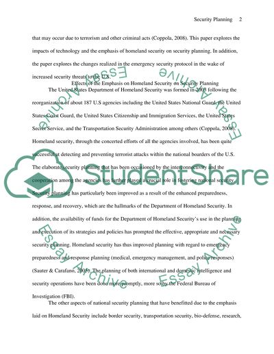 Emergency Planning and Security Preparedness