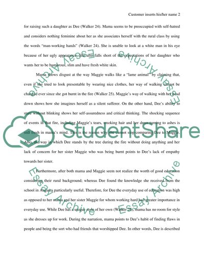 Analysis of Everyday Use Story by Alice Walker