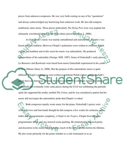 Frederic Chopin and Louis Moreau Gottschalk