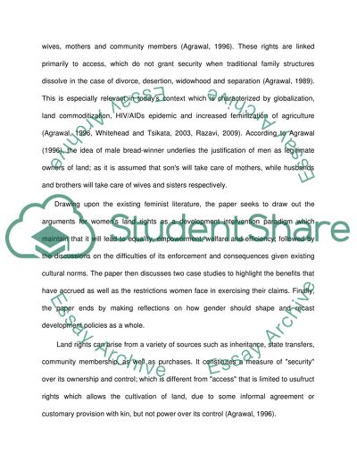 Development Interventions for Rural Women