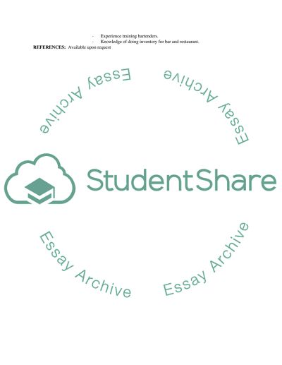 Employment in the Management Field within the Hospitality Industry