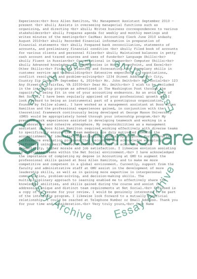 To Be an Instrumental Contributor to the Internship Program