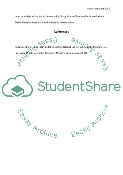 Internet Self-Efficacy and the Psychology of the Digital Divide by Eastin and LaRose