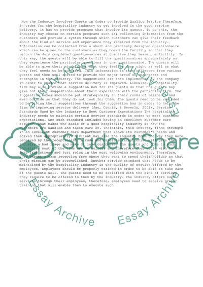 Providing Quality Service