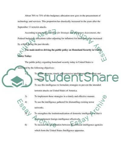 homeland policy essay 300 words