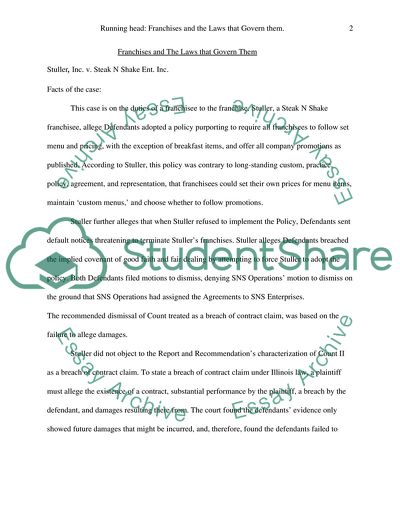 Franchises and The Laws that Govern Them