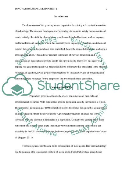 Innovation and Sustainability