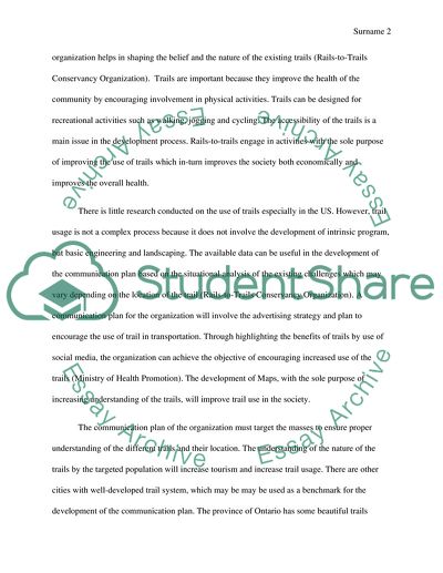 Importance of communication plan in trail transport