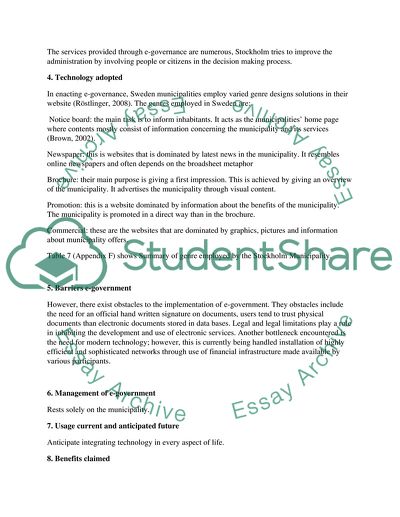 E-Government and E-Services