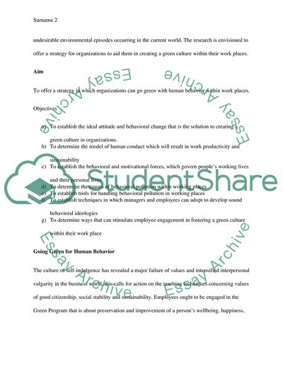 Going Green for Human Conduct