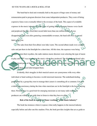 Analysis of Jacob Slichters So You Wanna Be A Rock & Roll Star