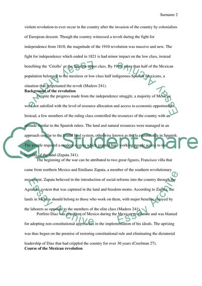 The Mexican Revolution of 1910