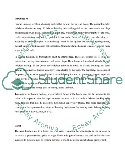 Islamic Banking as a Banking System