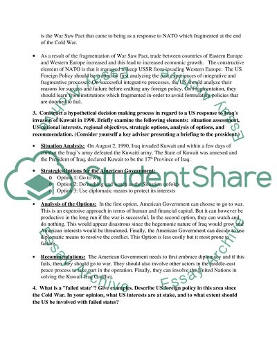 Foreign policy assignment