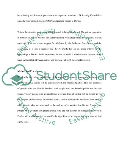 The Conflict in Darfur