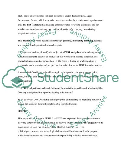 The Promotion of London Eye as a Global Tourist Attraction