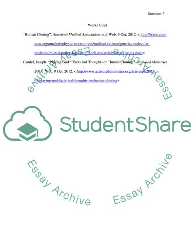 Human cloning is not playing god