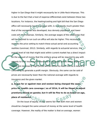 The Price of Health Care Service