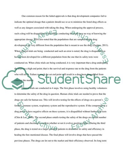 Drug Development and Toxicology