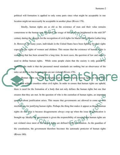 Existence of Human Rights and Effect of Climate Change on Humanity