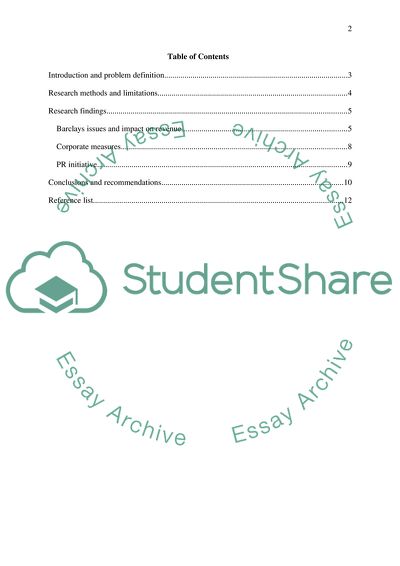 Ethical Issues of Barclays