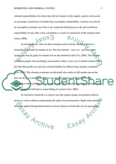 Homicide and Criminal Justice