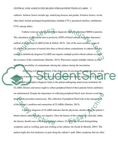 Central Line Associated Blood Stream Infections