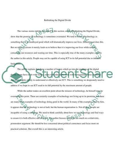 Rethinking the Digital Divide