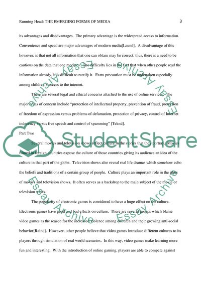 The Emerging Forms of Media vs. Traditional Forms