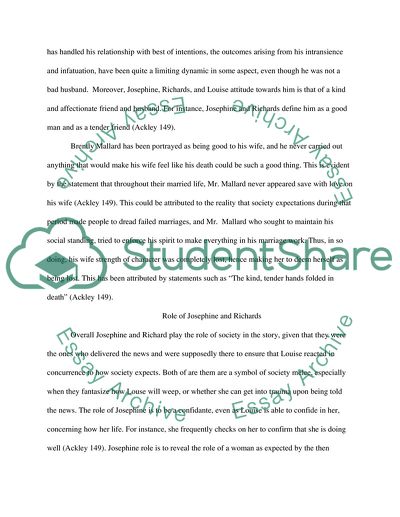 The Story of an Hour By Kate Chopin