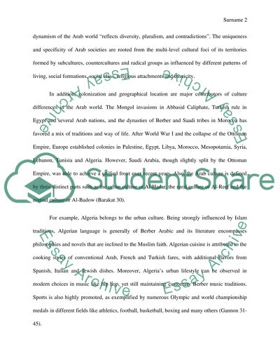 Culture differences in the Arab world