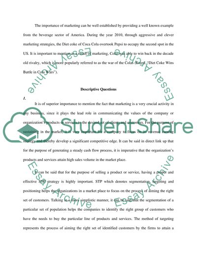 Marketing as a Very Crucial Activity in Any Business