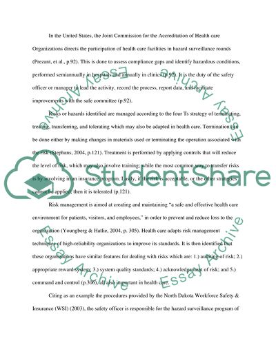 Patient safety officer