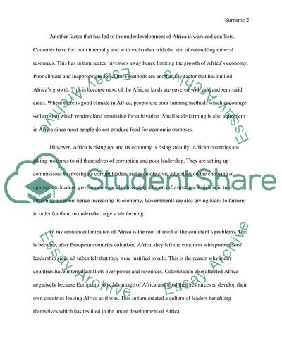 Africa Facing the Challenges of 21st Century