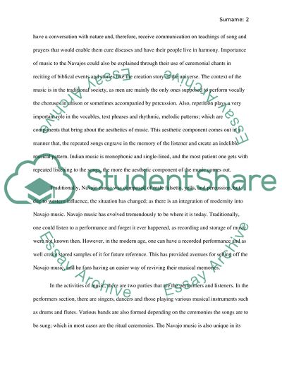 Navajo Music and Way of Life