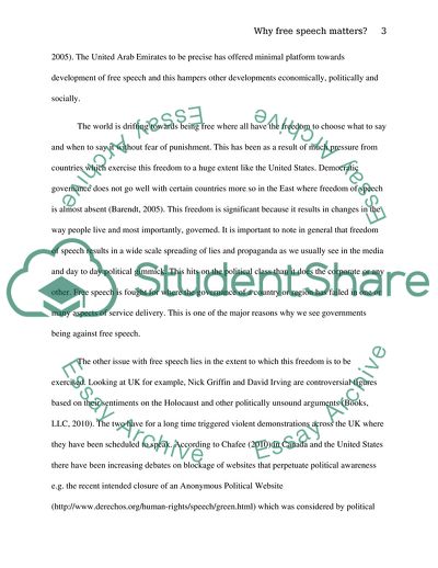 Why Free Speech Matters