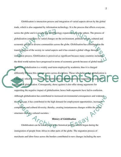 Globalization Has Had Positive Impacts On Most Workers In The Third World