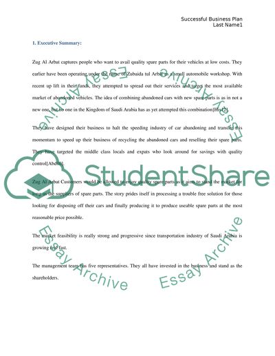 Successful business plan