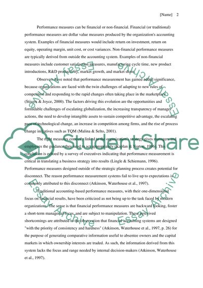 The Balanced Scorecard Concept