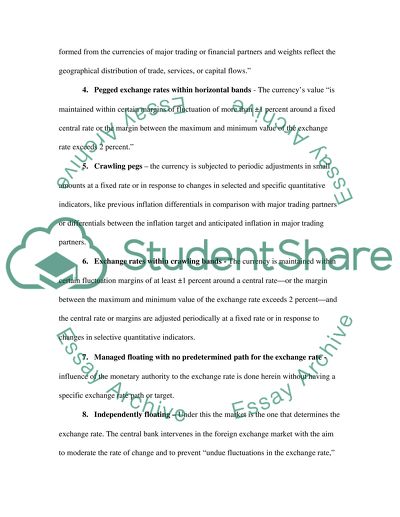The Role of Valuation of a Nations Currency to Another