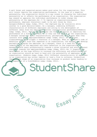 Organizational Development Question