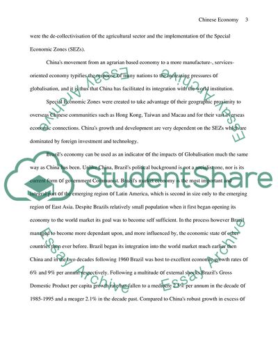 Chinese Economy: Issues and Policies